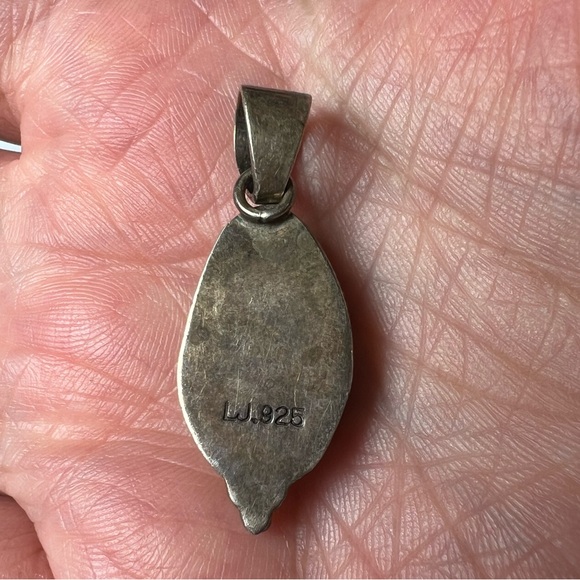 Turquoise Sterling Silver 925 Necklace Pendant - Picture 3 of 3